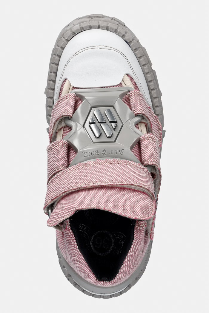 New Rock VEGAN BLANCO ,ECOBAR ROSA, TANK CASCO P Ankle boots Women's pink M.WALL009.V3