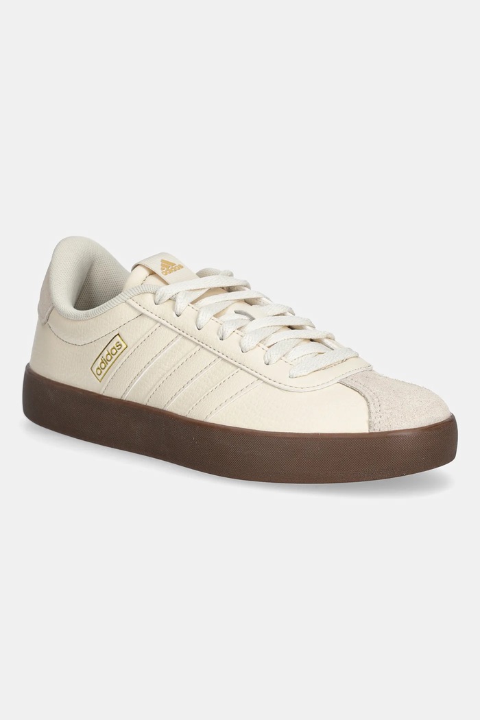 Tenisky adidas VL Court 3.0 usňová koža béžová IH4019