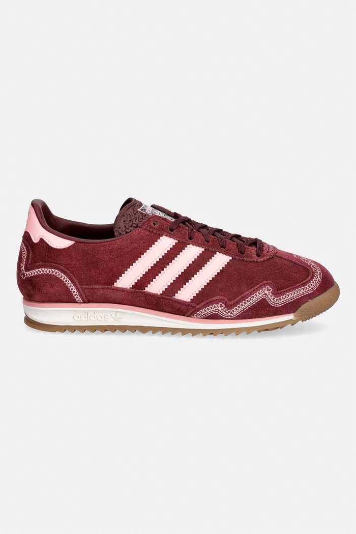 Semišové tenisky adidas Originals SL 72 Og IH6684 burgundské SS26