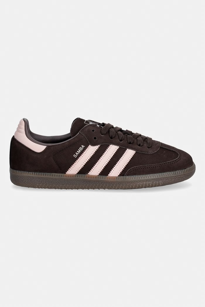 Nubukové tenisky adidas Originals Samba Og IH9166 hnedá SS26