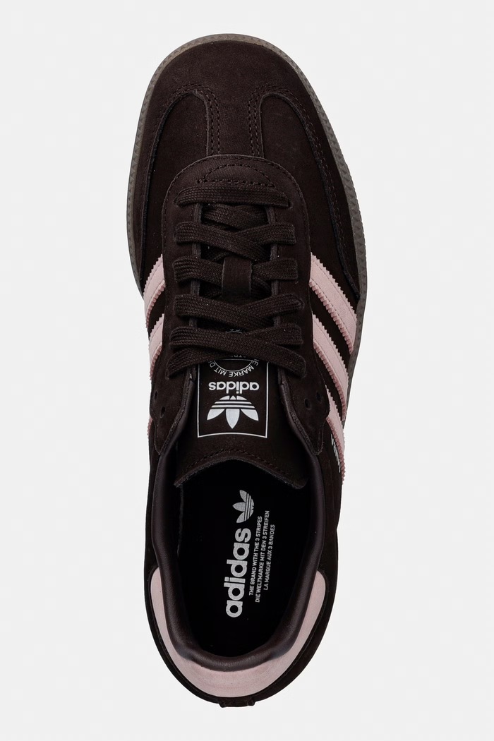 Nubukové tenisky adidas Originals Samba Og hnedá IH9166