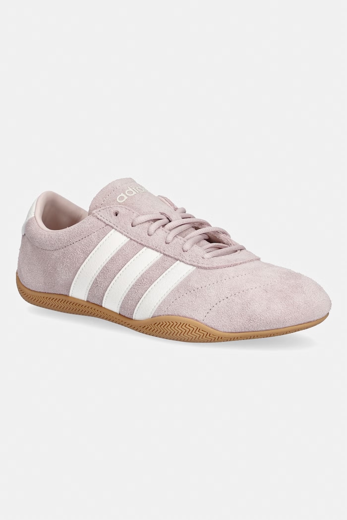 adidas sneakersy zamszowe Grand Court imitacja skóry licowej różowy JQ7225