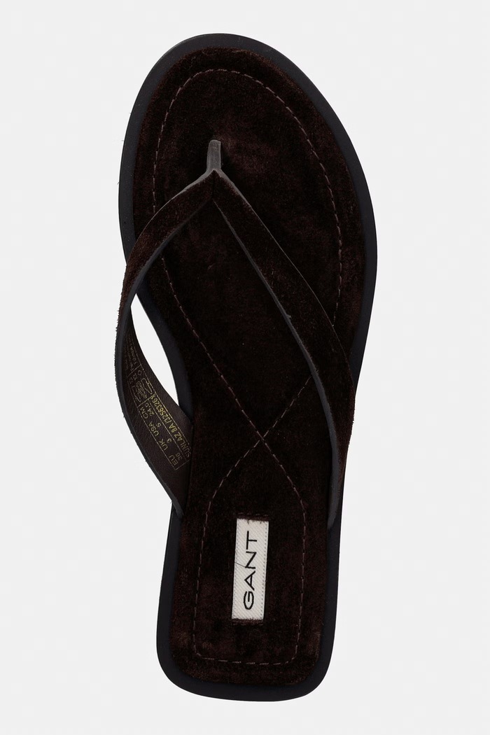 Gant джапанки дамски от велур Sunlaz кафяв 32563261.G46