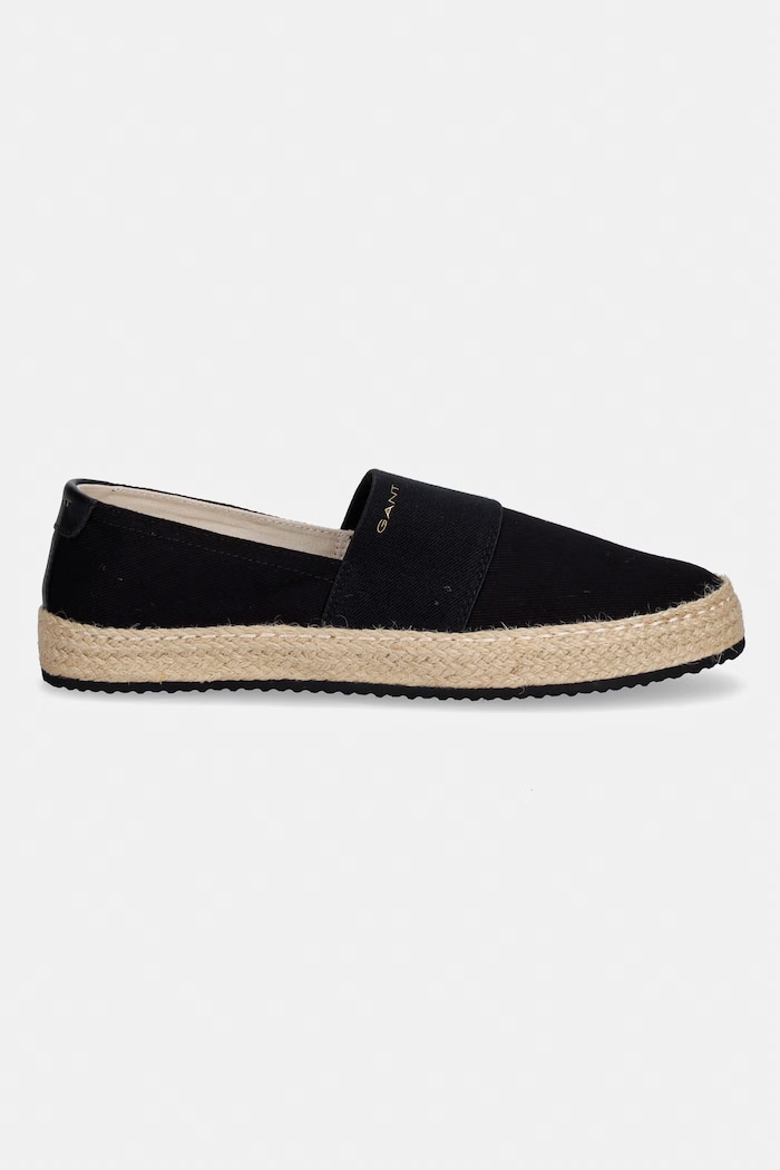 Gant espadrile pentru femei, din bumbac Raffiaville 32568323.G00 negru SS26