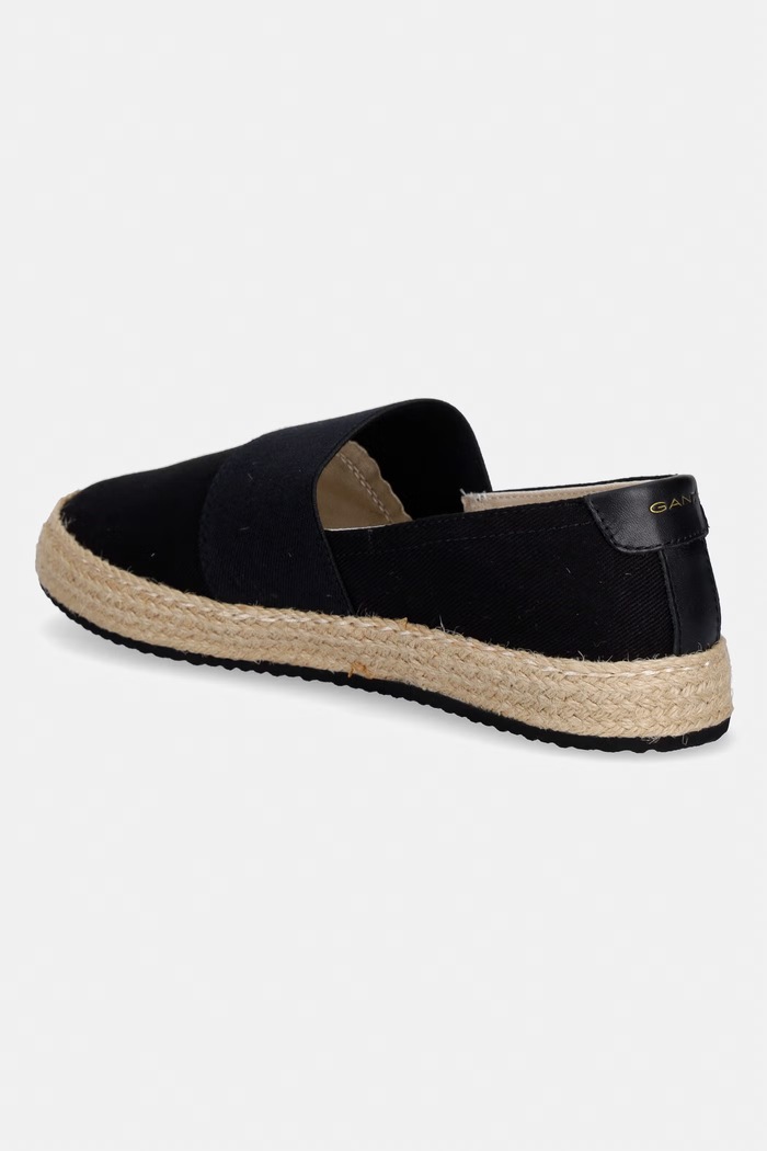 Încălțăminte Gant espadrile pentru femei, din bumbac Raffiaville 32568323.G00 negru