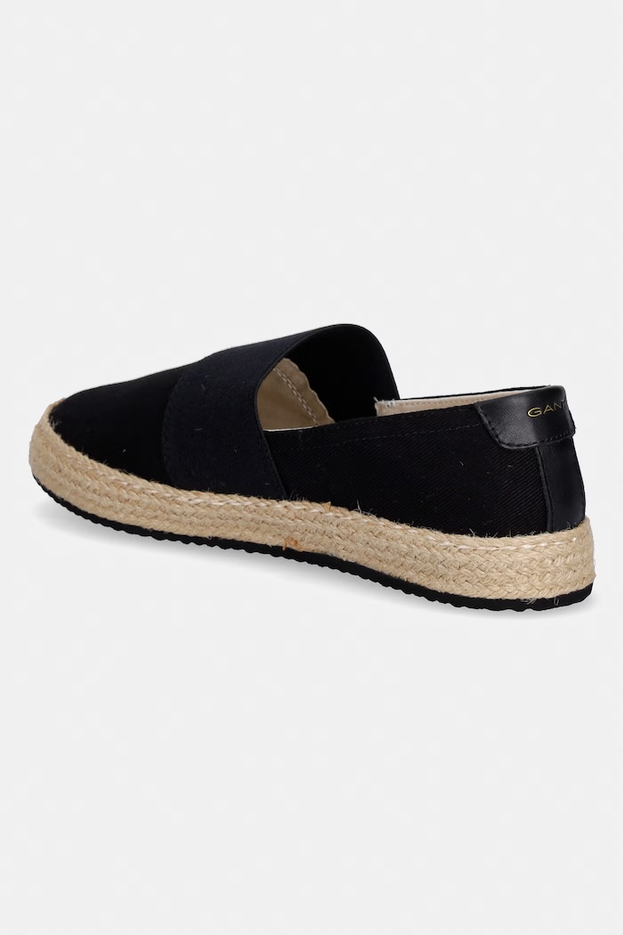 Încălțăminte Gant espadrile pentru femei, din bumbac Raffiaville 32568323.G00 negru