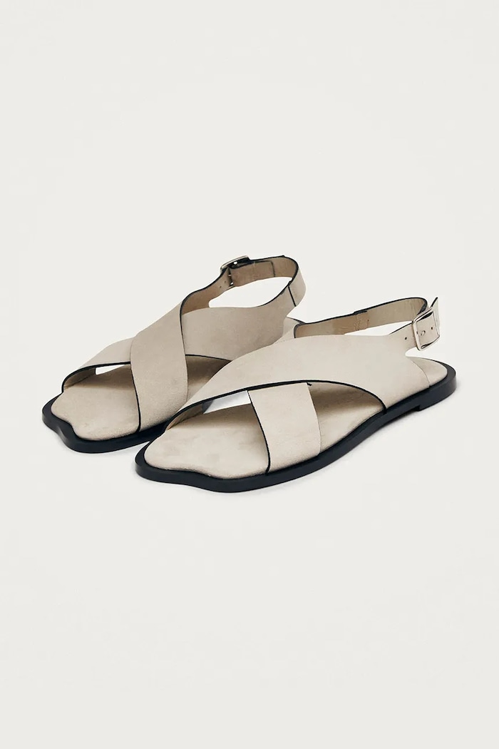 Alohas sandale din piele întoarsă Nalu S101065.01 bej SS26