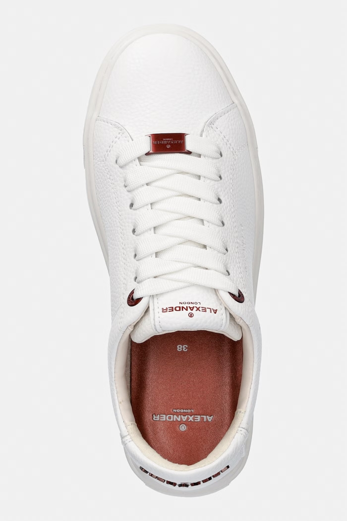 Alexander Smith London High superge ženske usnjene bela ALBDLHW8406WHT
