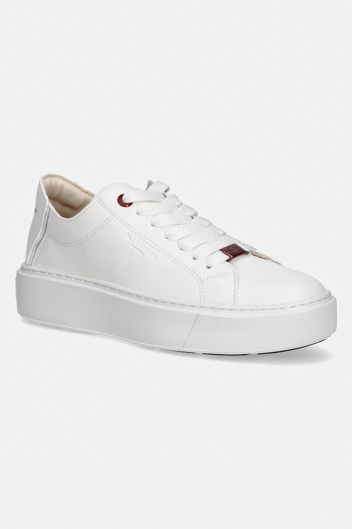 Alexander Smith London Deconstructed Γυναικεία Αθλητικά Δερμάτινα λευκό ALBDLUW8414TWT