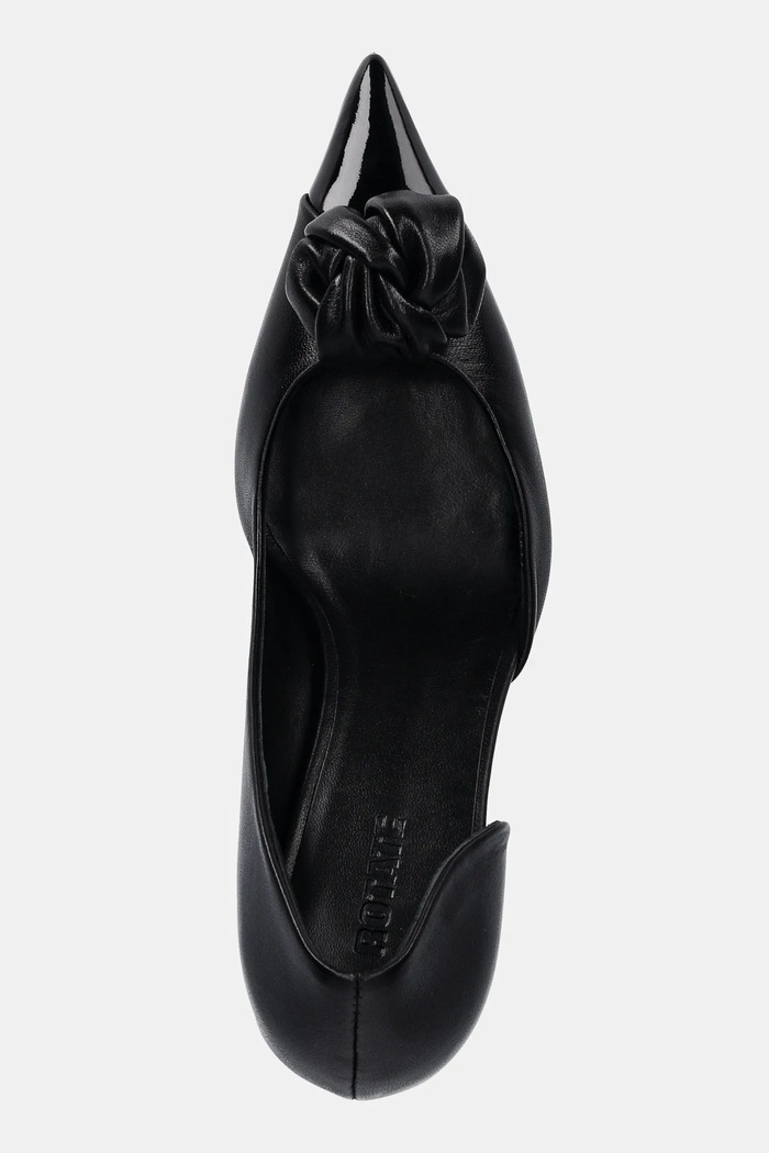 Rotate stilettos de piele negru 115987100.100
