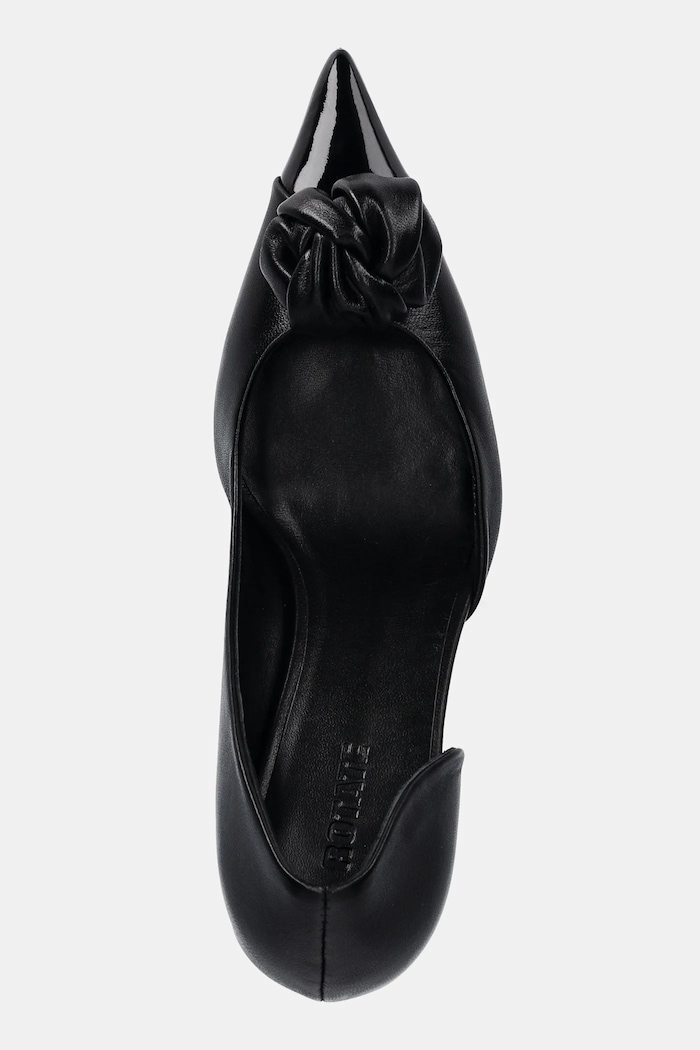 Rotate stilettos de piele negru 115987100.100
