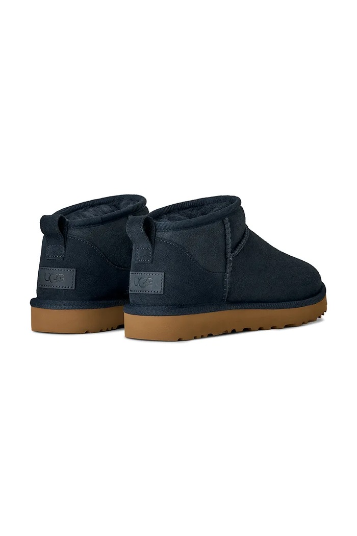 Încălțăminte UGG cizme de zăpadă din piele întoarsă W Classic Ultra Mini 1116109.DKN bleumarin