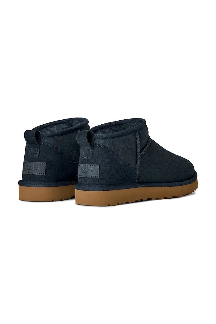 Încălțăminte UGG cizme de zăpadă din piele întoarsă W Classic Ultra Mini 1116109.DKN bleumarin