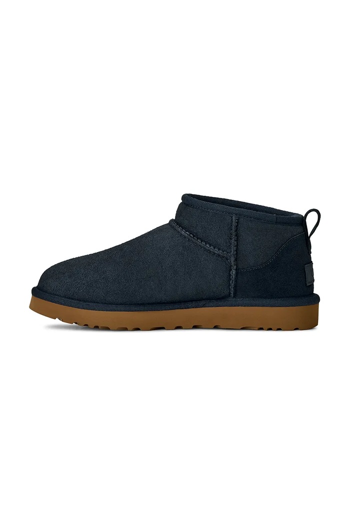 UGG cizme de zăpadă din piele întoarsă W Classic Ultra Mini bleumarin 1116109.DKN