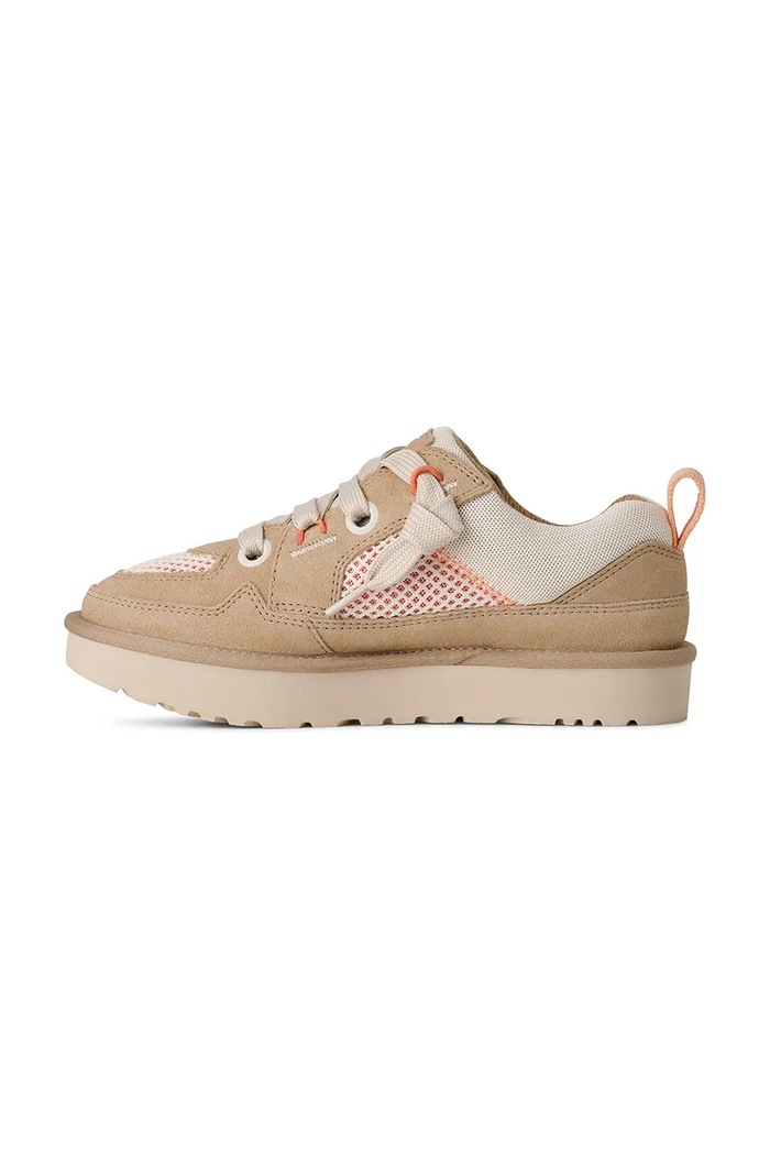 UGG sneakersy zamszowe W Lo Lowmel Mesh beżowy 1175300.SDCST