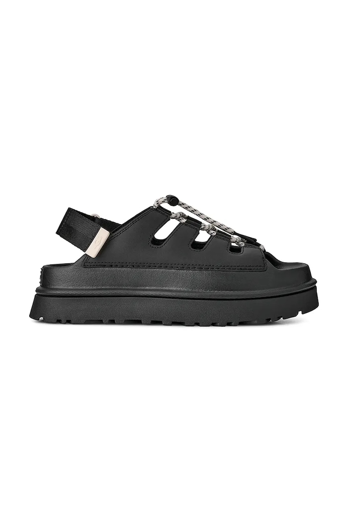 Πέδιλα UGG W Goldenglow Toggle λείο δέρμα μαύρο 1179370.BLK