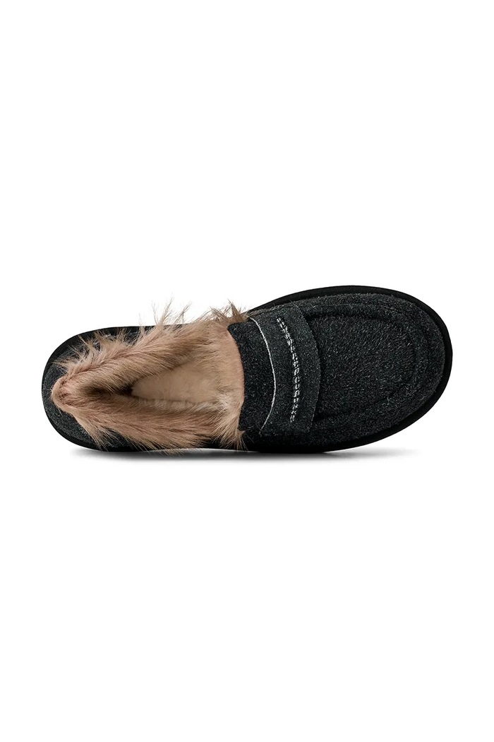 UGG mokasyny zamszowe W Ellis Loafer 1179390.BLK czarny