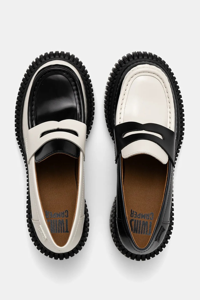 Δερμάτινα μοκασίνια Camper TWS ίσια πλατφόρμα μαύρο K201811.006