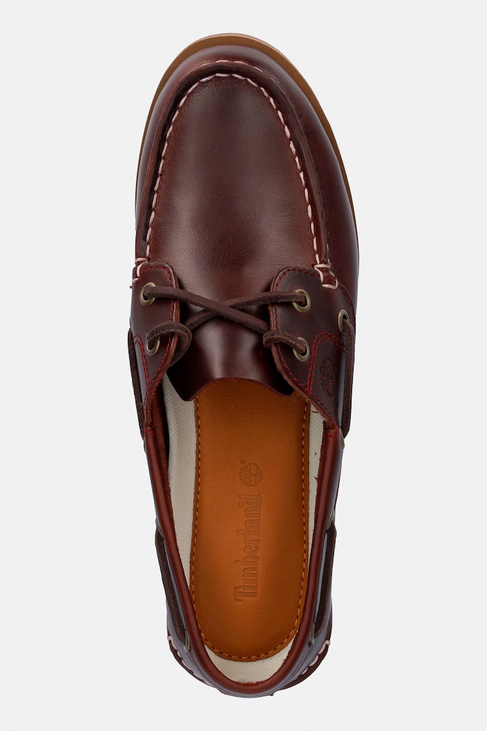 Dámske kožené mokasíny Timberland Classic Boat Boat burgundské TB0A2Q9XEIW1