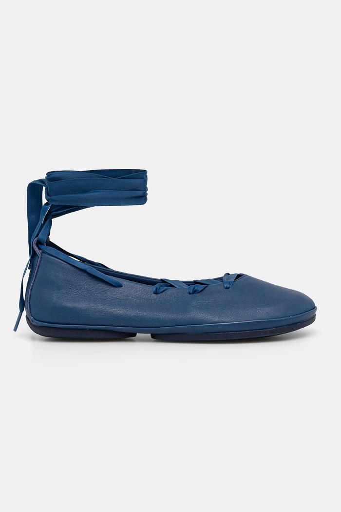 Camper μπαλαρίνες δερμάτινες Right Nina K201835.007 σκούρο μπλε SS26