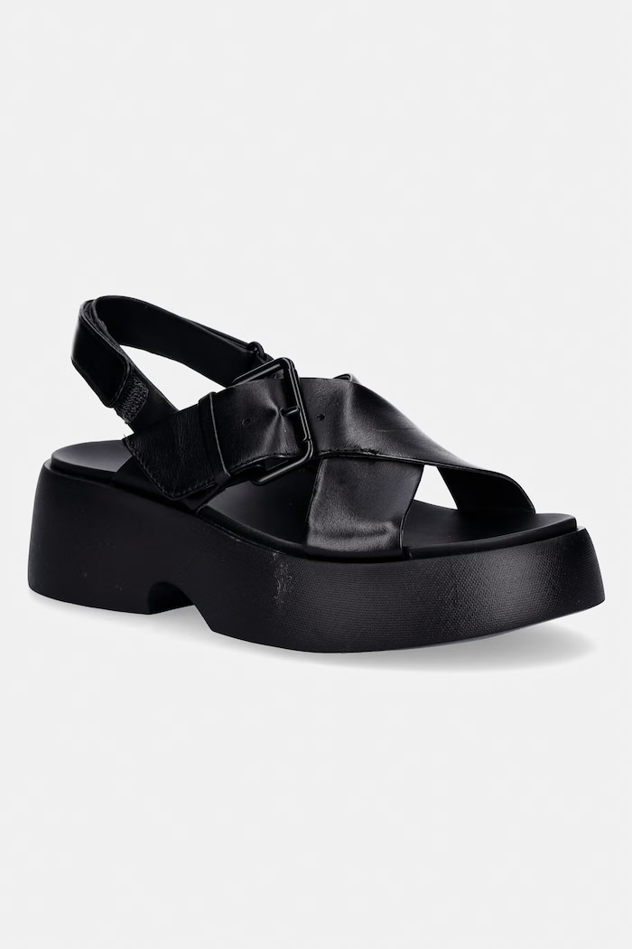 Camper sandale de piele Tasha platformă negru K201860.001