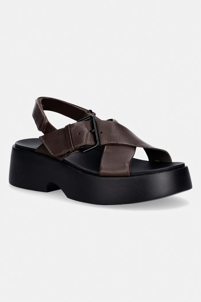Camper sandały skórzane Tasha 5-8 cm brązowy K201860.004