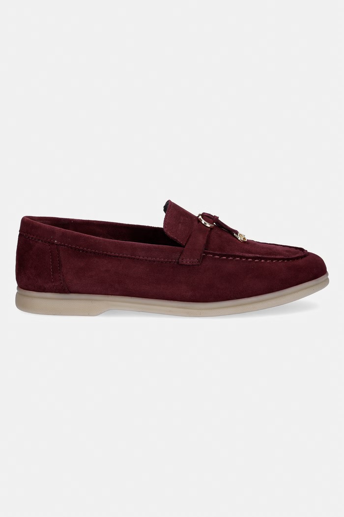 Aldo mokasyny zamszowe CRERAS-IN 14187284.CRERASIN bordowy SS26