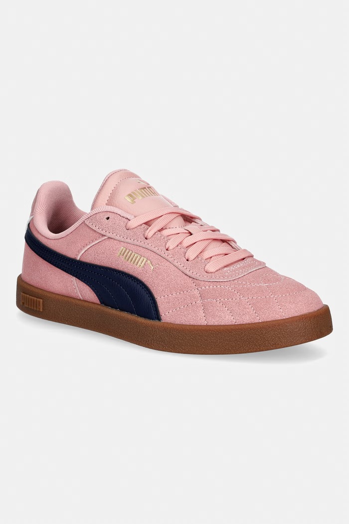 Puma sneakersy Club II Indoor imitacja skóry licowej różowy 404465.D