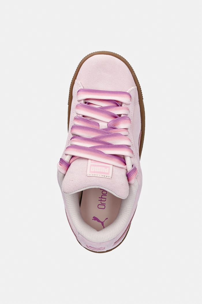 Puma sneakersy zamszowe Suede XL Fat Laces różowy 405480