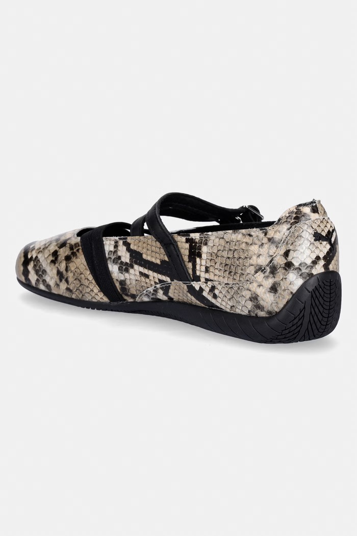 Boty Kožené baleríny Puma Speedcat Ballet Snake 405326 béžová