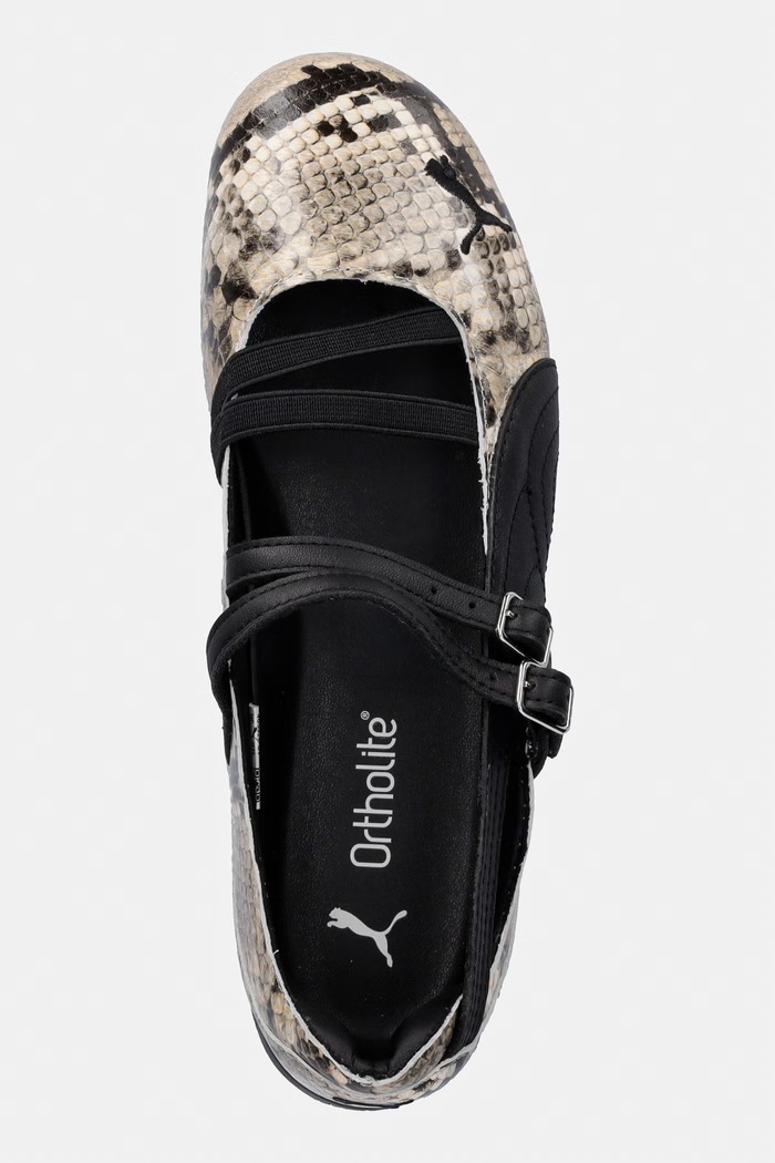 Kožené baleríny Puma Speedcat Ballet Snake béžová 405326