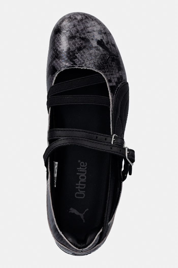 Puma leather ballet flats Speedcat Ballet Snake gray 405326