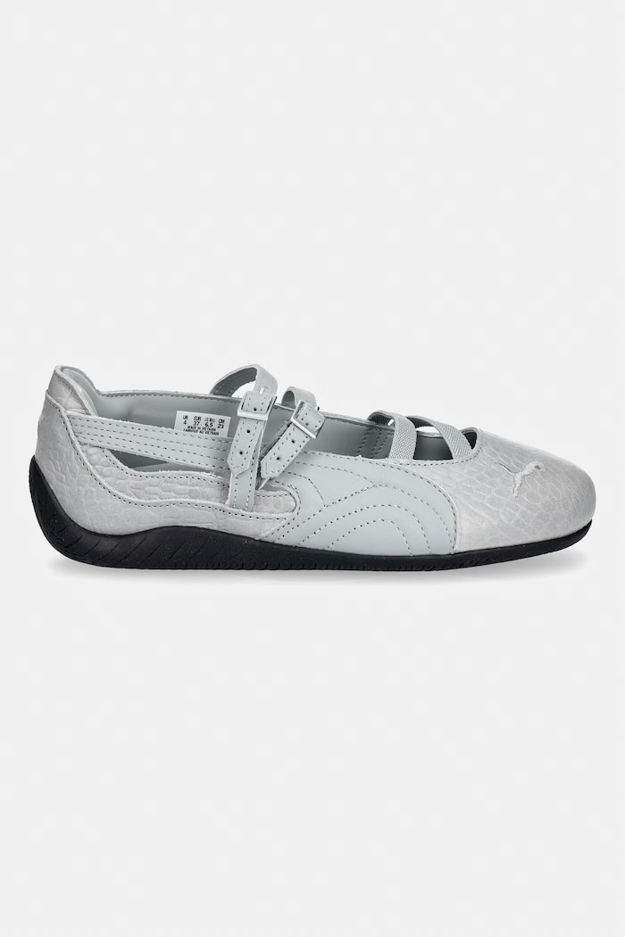 Puma Speedcat Ballet Croc balerini din piele 405327 gri SS26
