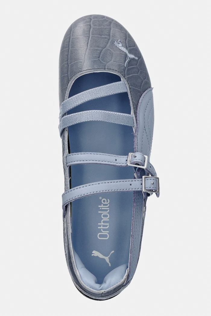 Balerini din piele Speedcat Ballet Croc Puma 405327 albastru