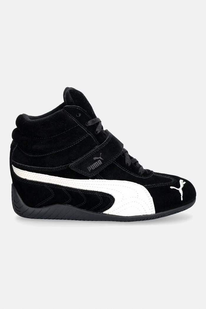 Puma Speedcat Wedge sneakersy na koturnie damskie zamszowe 408119 czarny SS26