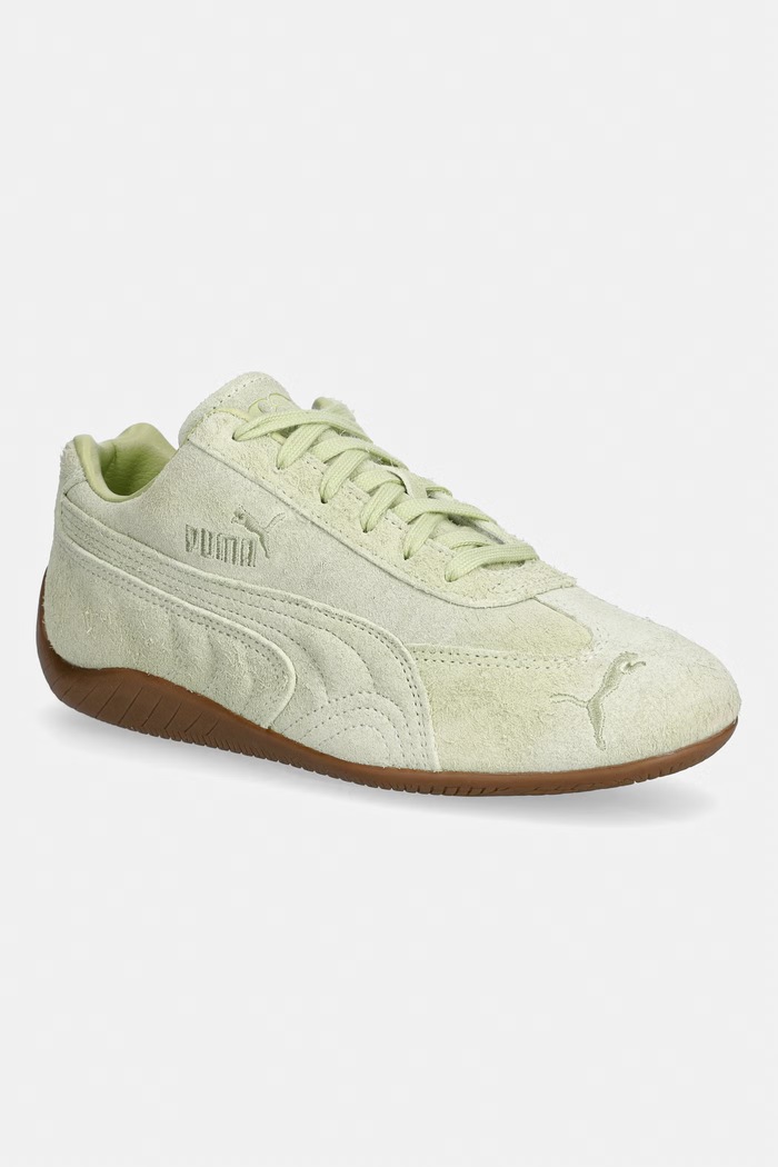 Puma Speedcat Danielle Cathari sneakers pentru femei din piele întoarsă verde 406652