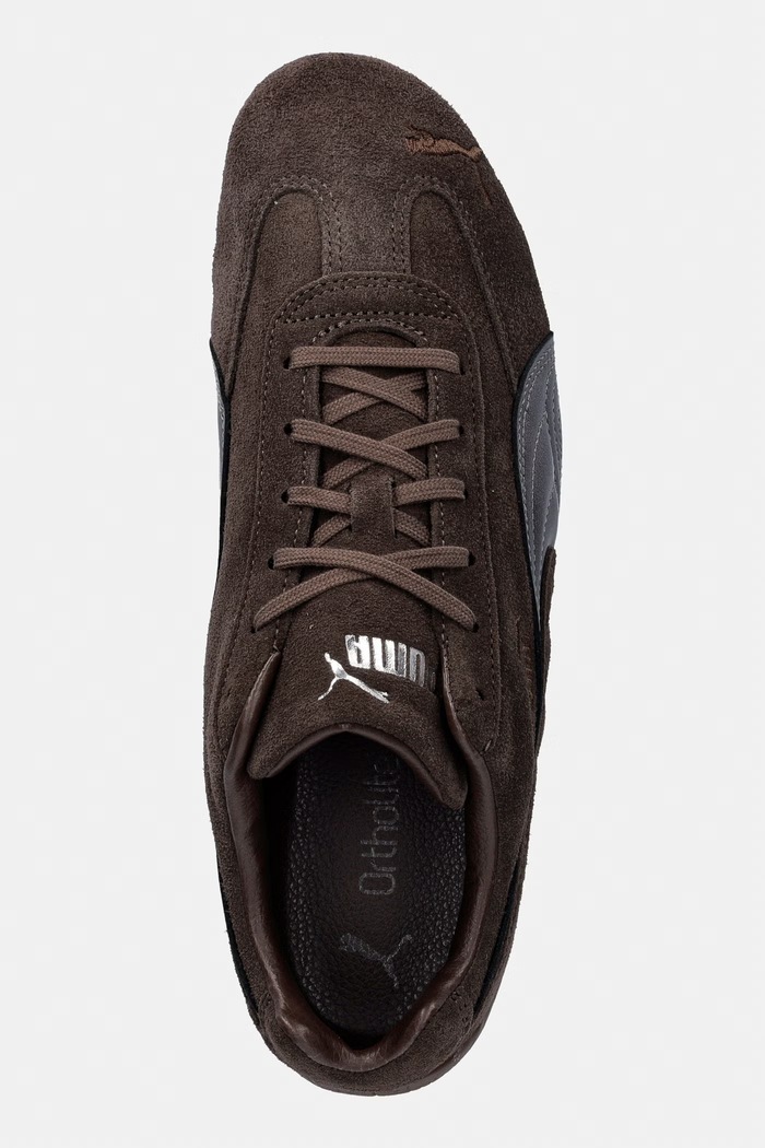 Semišové tenisky Puma Speedcat Lux hnedá 408198
