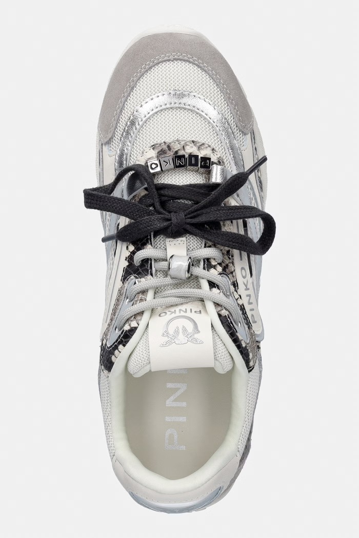Pinko sneakersy skórzane Yulia 01 srebrny SS0185.P148.I93