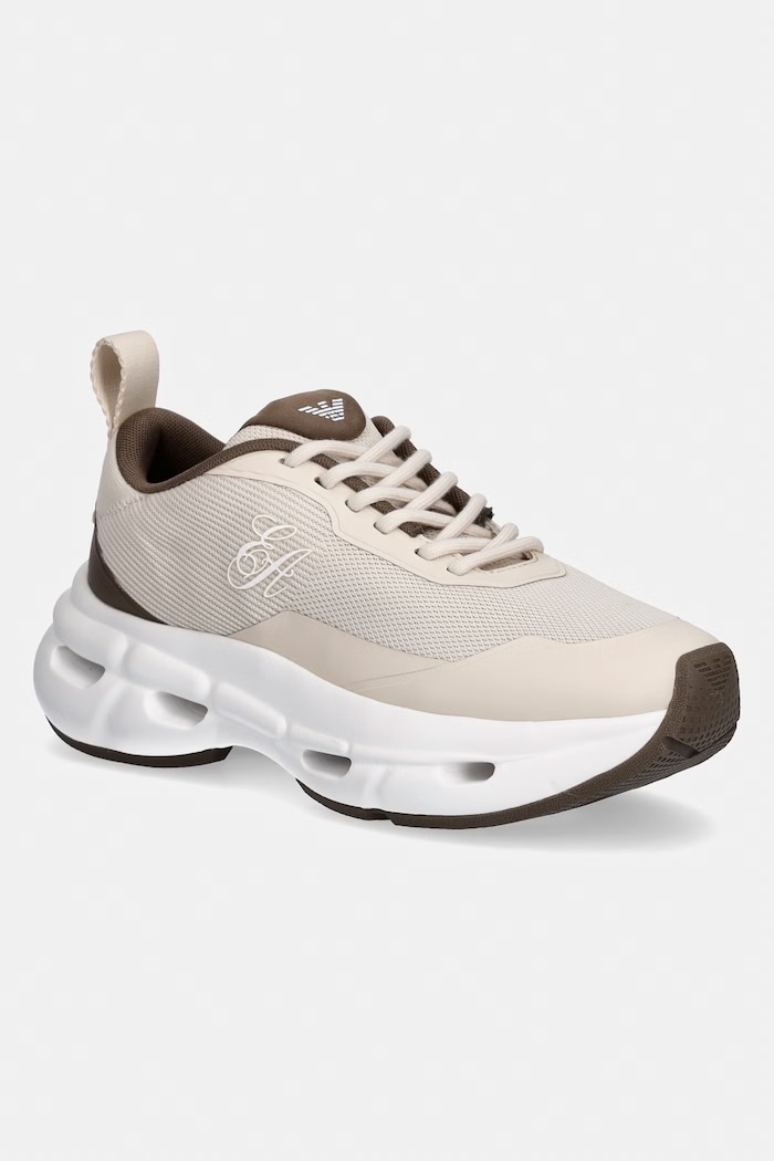 Emporio Armani sneakersy damskie beżowy EW004642.AF25728.MZ775