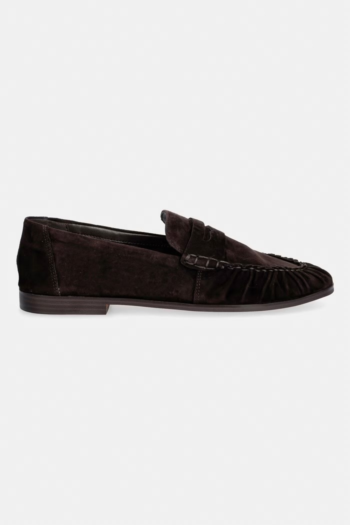Steve Madden mocasini din piele întoarsă Muse 11005231.205 maro SS26