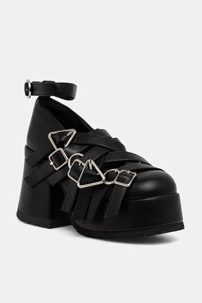 Koi Footwear cipele s debelom potpeticom Avalon Strappy Heeled Shoes crna PW01.Avalon