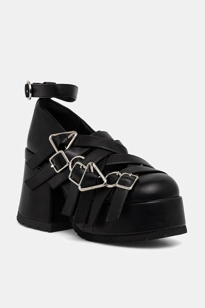Koi Footwear cipele s debelom potpeticom Avalon Strappy Heeled Shoes crna PW01.Avalon