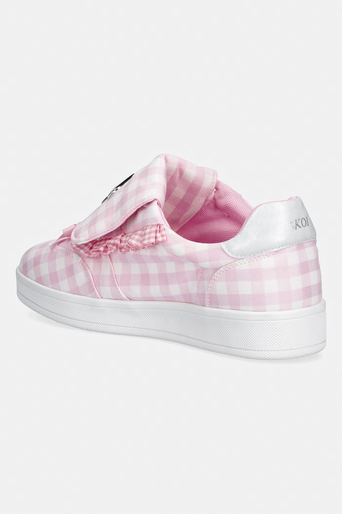Obuwie Koi Footwear Magic Rabbit Gingham Flat Shoes sneakersy damskie CC01 różowy