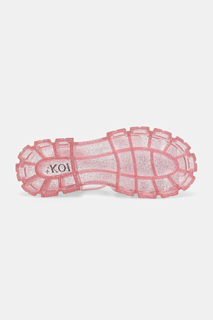 Koi Footwear sandale cu degetele acoperite pentru femei Sunbeam Heart Jelly Sandals JEL01 roz