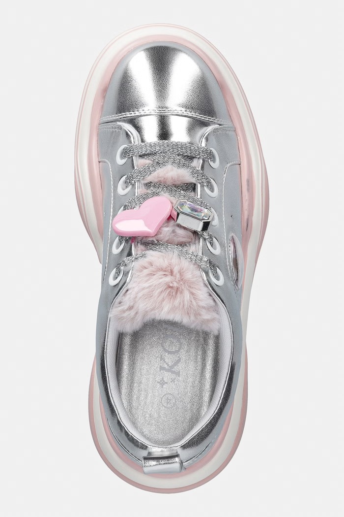 Koi Footwear Girlie Pop Chunky Trainers sneakersy damskie srebrny MT08