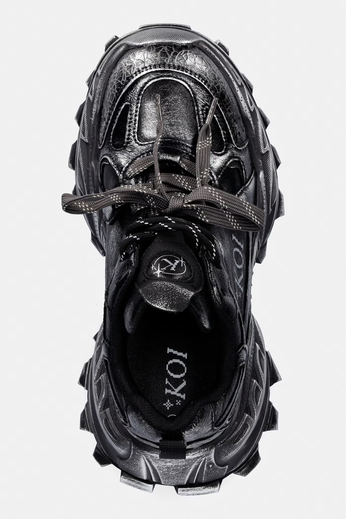 Koi Footwear Enigma Mega Chunky Trainers tenisky dámske čierna Enigma