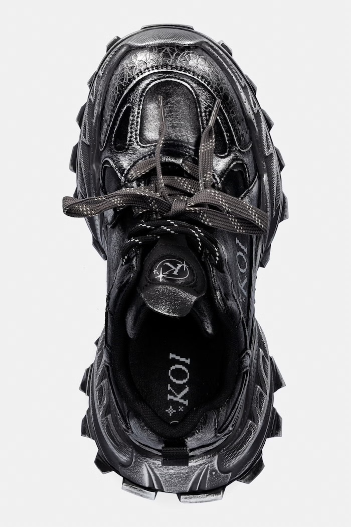 Koi Footwear Enigma Mega Chunky Trainers tenisky dámske čierna Enigma