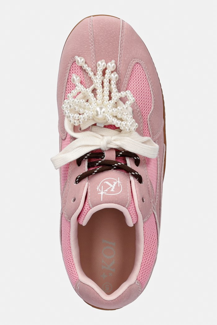 Koi Footwear Wanderlust Flat Pearl Trainers sneakersy damskie różowy Wanderlust