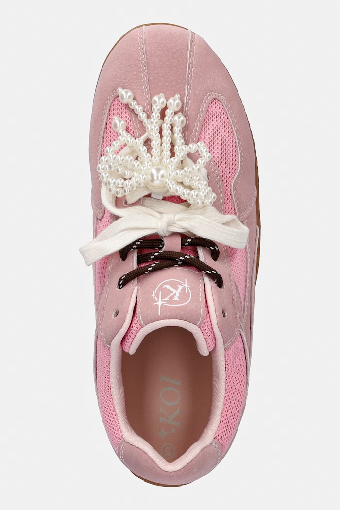 Koi Footwear Wanderlust Flat Pearl Trainers sneakersy damskie różowy Wanderlust