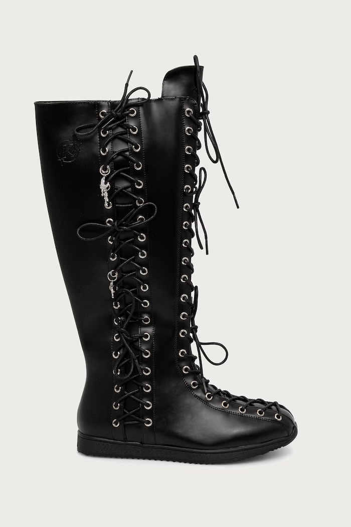 Koi Footwear Numinous Lace Up Charm Long Boots cizme pentru femei Numinous negru SS26